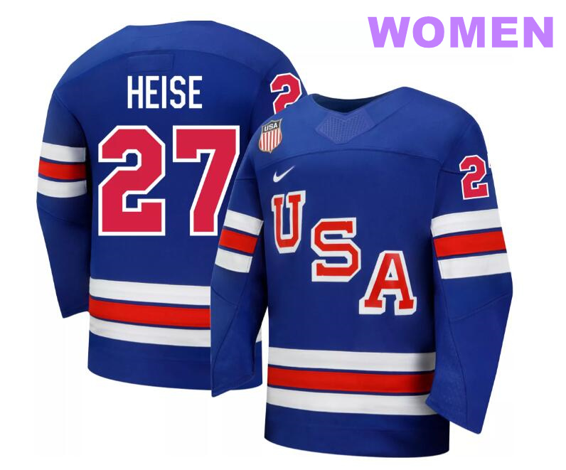 Women Nike Team USA Blue Taylor Heise #27 Replica 2026 Jersey
