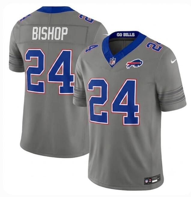Men's Buffalo Bills #24 Cole Bishop Gray 2026 Nickel City Alternate Uni Reveal Jersey