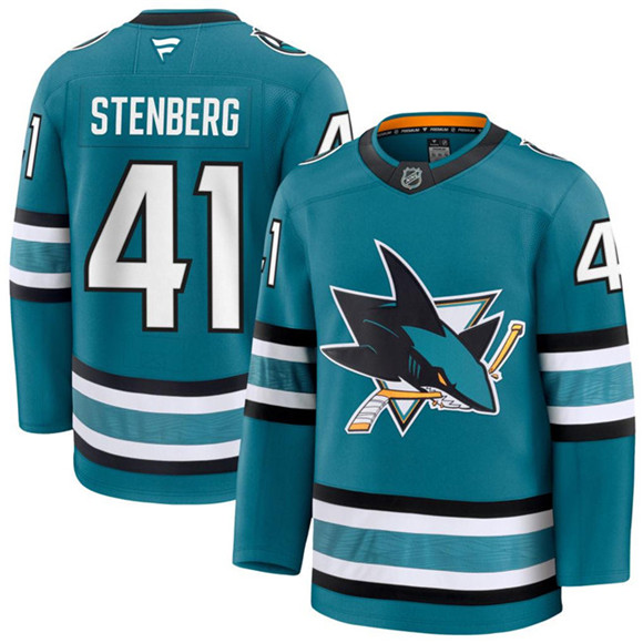 Men's San Jose Sharks #41 Ivar Stenberg Teal 2026 Stitched Hockey Jersey