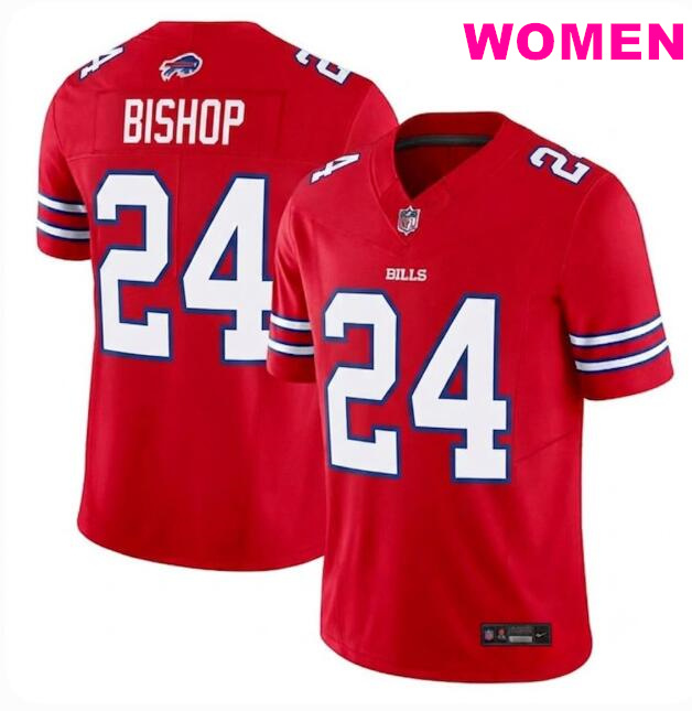 Women Buffalo Bills #24 Cole Bishop Red F.U.S.E. Vapor Untouchable Limited Football Stitched Jersey