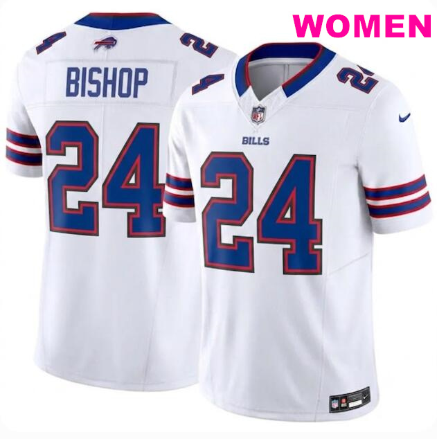 Women Buffalo Bills #24 Cole Bishop White F.U.S.E. Vapor Untouchable Limited Football Stitched Jersey