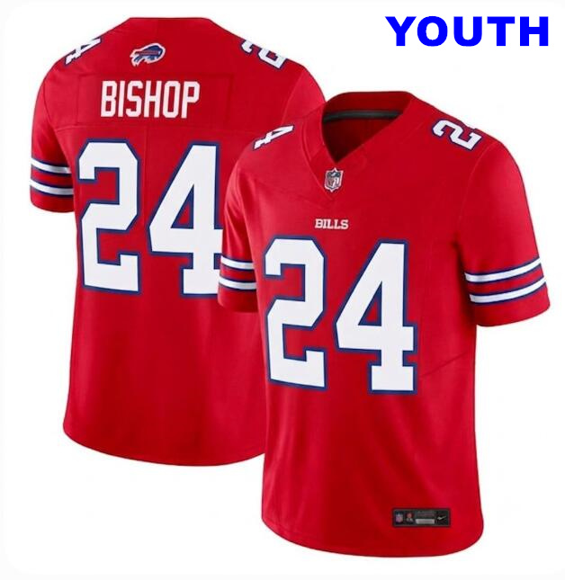 Youth Buffalo Bills #24 Cole Bishop Red F.U.S.E. Vapor Untouchable Limited Football Stitched Jersey
