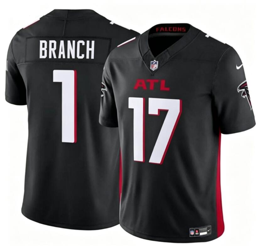Men's Atlanta Falcons #17 Zachariah Branch Black 2026 F.U.S.E. Vapor Untouchable Limited Football Stitched Jersey