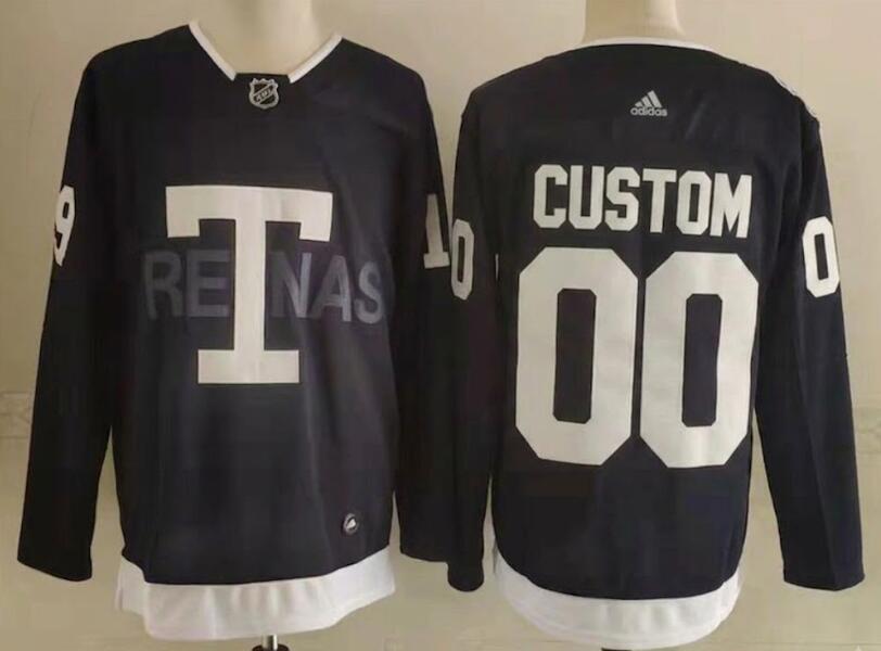 Custom Toronto Maple Leafs Navy 2022 NHL Heritage Classic Adidas Jersey