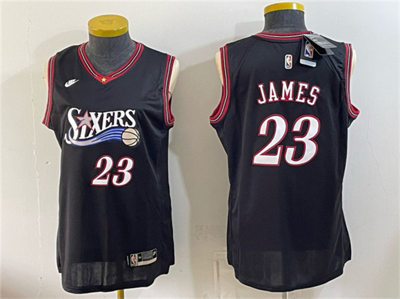 Women's San Antonio Spurs #23 LeBron James Black 2026 Classic Edition Stitched Basketball Jersey(Run Small)