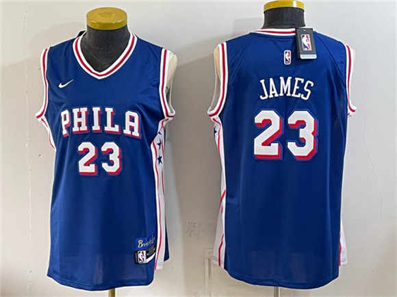 Women's San Antonio Spurs #23 LeBron James Royal 2026 Icon Edition Stitched Basketball Jersey(Run Small)