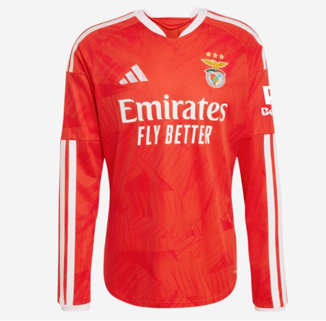 Men's Benfica 2026-27 Home Red Long Sleeve Soccer AAA Jersey