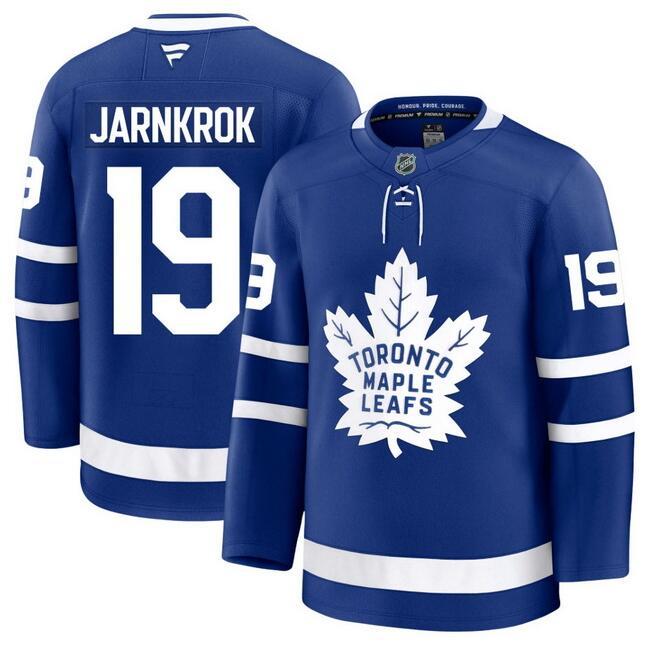Men's Toronto Maple Leafs #19 Calle Jarnkrok Home Blue Premium Stitched Hockey Fanatics Jersey