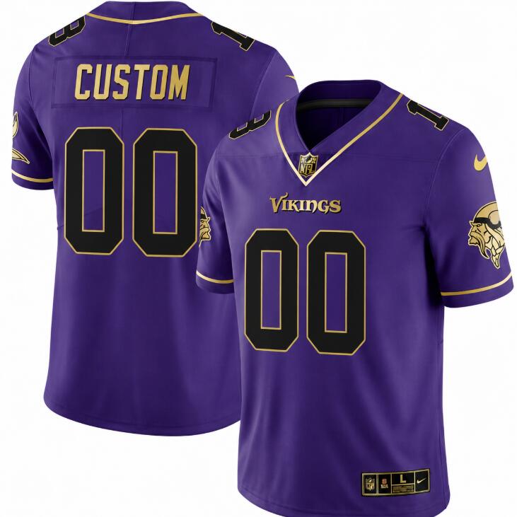 Custom Minnesota Vikings Purple Fasion Vapor Untouchable Limited Football Stitched Jerseys