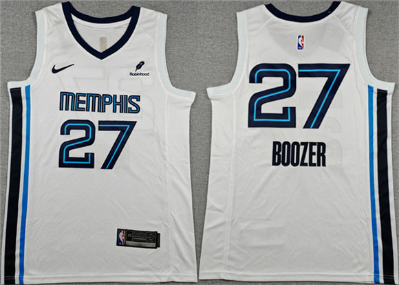 Men's Memphis Grizzlies #27 Cameron Boozer White 2026 Draft Association Edition Stitched Jersey