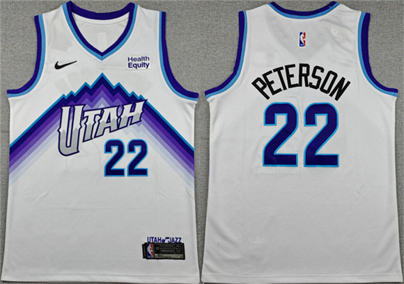 Men's Utah Jazz #22 Darryn Peterson White 2026 Draft Association Edition Stitched Basketball Jersey