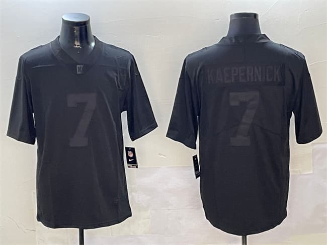 Men's Las Vegas Raiders #7 Colin Kaepernick Black Vapor Limited Football Stitched Jersey