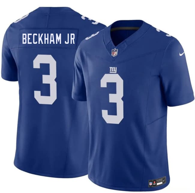 Men's New York Giants #3 Odell Beckham Jr Blue 2026 F.U.S.E. Vapor Untouchable Limited Football Stitched Jersey