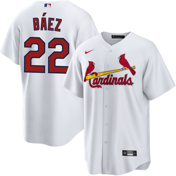 Men's St. Louis Cardinals #22 Joshua Báez White Home Stitched Baseball Jersey