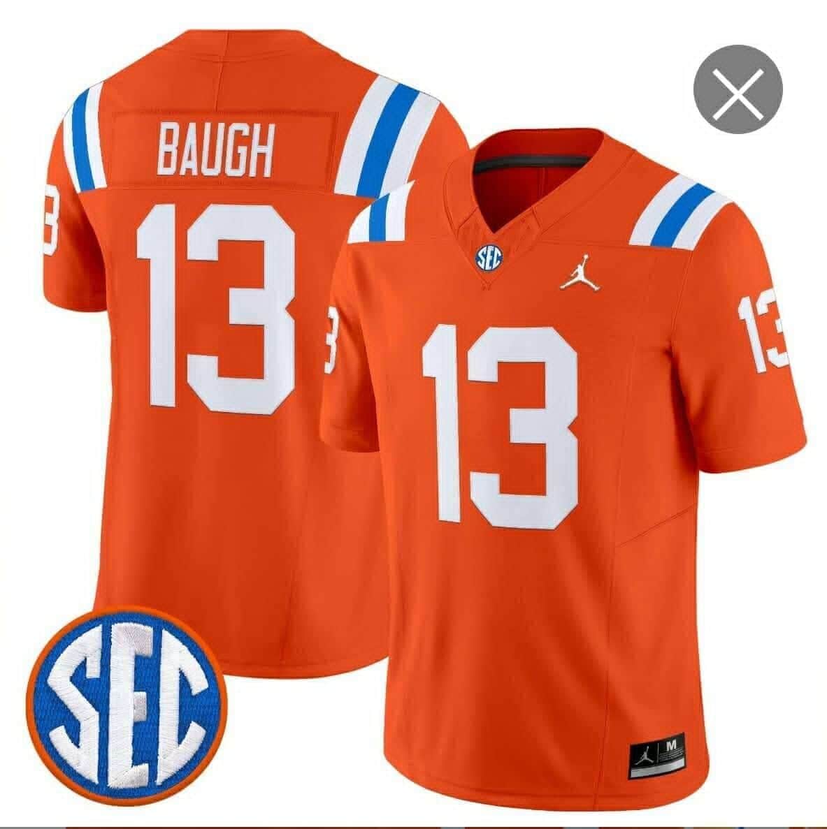 Men's Florida Gators #13 Jadan Baugh Orange ‘1960s Throwback’ F.U.S.E. Vapor Limited Stitched Jersey