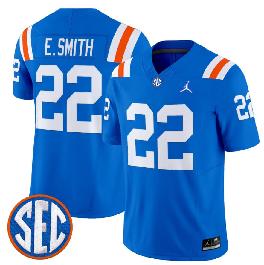 Men's Florida Gators #22 Emmitt Smith Royal ‘1960s Throwback’ F.U.S.E. Vapor Limited Stitched Jersey