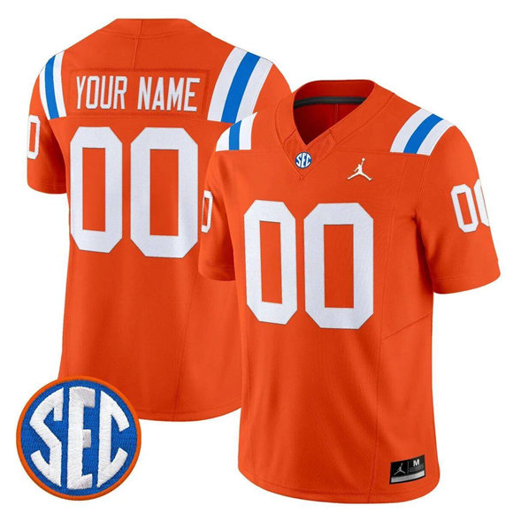 Men's Florida Gators ACTIVE PLAYER Custom Orange F.U.S.E. 1960s Throwback Vaport Limited Stitched Jersey