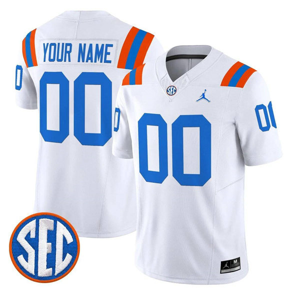 Men's Florida Gators ACTIVE PLAYER Custom White F.U.S.E. 1960s Throwback Vaport Limited Stitched Jersey