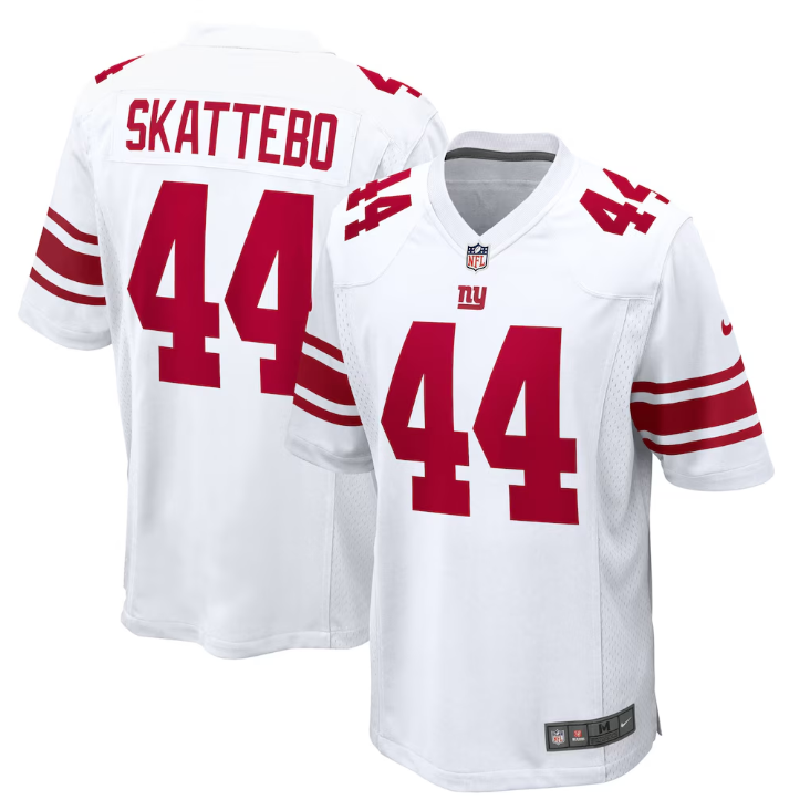 Men's New York Giants #44 Cam Skattebo Nike White Game Jersey