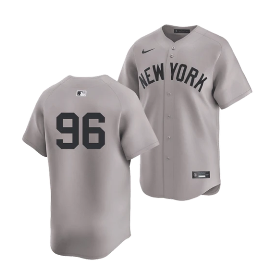 Men's New York Yankees #96 George Lombard Jr No Name Gray Away Road Limited Stitched Baseball Jersey