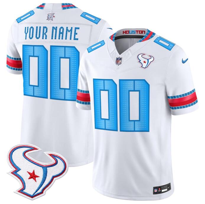 Houston Texans Active Player Custom White 2026 F.U.S.E. ‘HOUSTON-US’ Rivalries Collection Limited Stitched Football Jersey