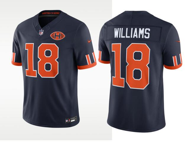 Men's Chicago Bears #18 Caleb Williams Rivalries Collection Nike NFL Limited Jersey
