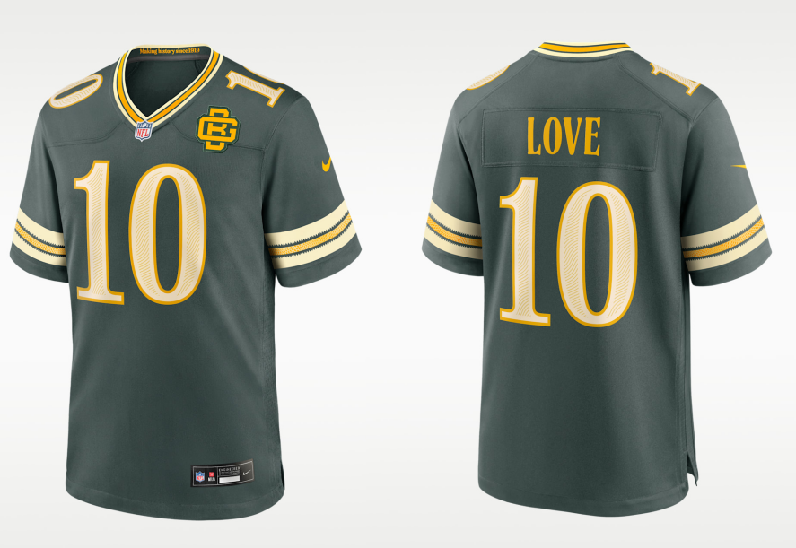 Men's Green Bay Packers #10 Jordan Love Rivalries Collection Nike NFL Limited Jersey