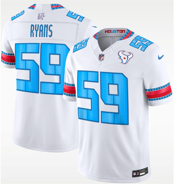Men’s Houston Texans #59 DeMeco Ryans White 2026 F.U.S.E. ‘HOUSTON/US’ Rivalries Collection Limited Stitched Football Jersey