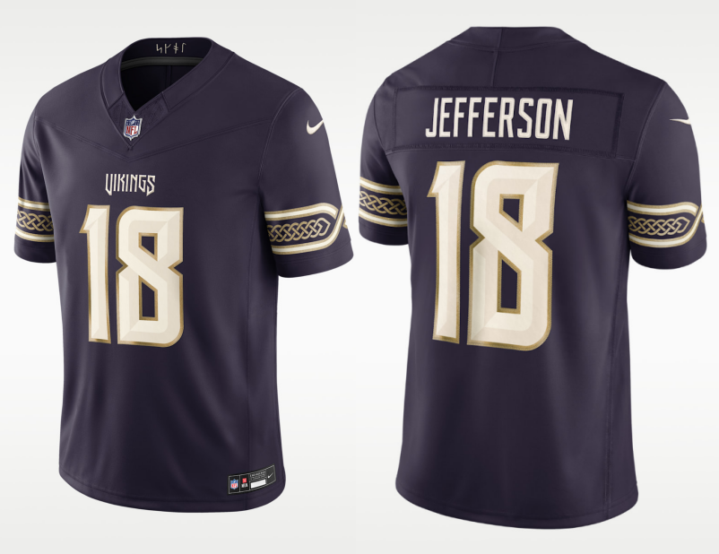 Men's Minnesota Vikings #18 Justin Jefferson Rivalries Nike NFL Limited JerseyCollection