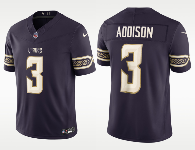 Men's Minnesota Vikings #3 Jordan Addison Rivalries Nike NFL Limited JerseyCollection