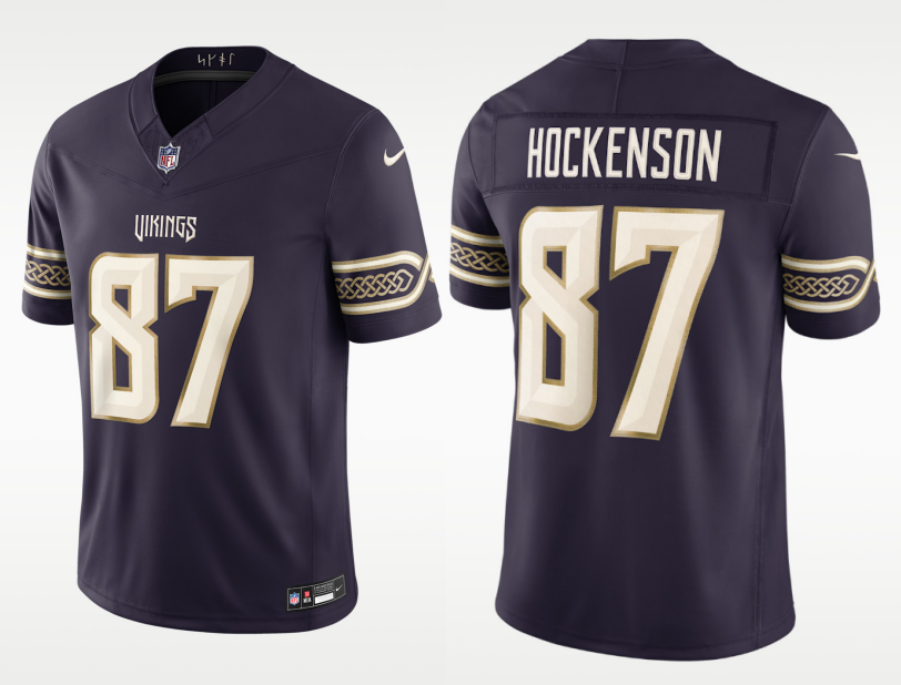 Men's Minnesota Vikings #87 T.J. Hockenson Rivalries Nike NFL Limited JerseyCollection