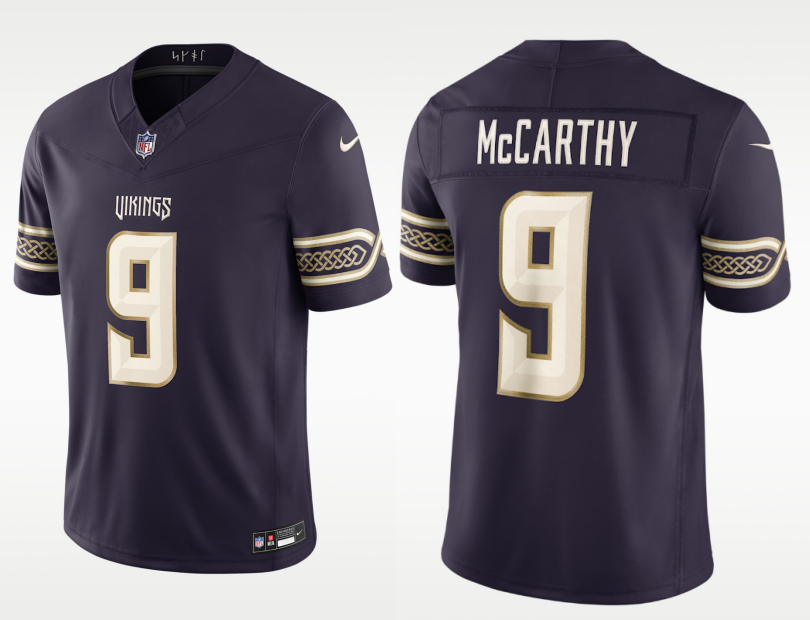 Men's Minnesota Vikings #9 J.J. McCarthy Rivalries Nike NFL Limited JerseyCollection