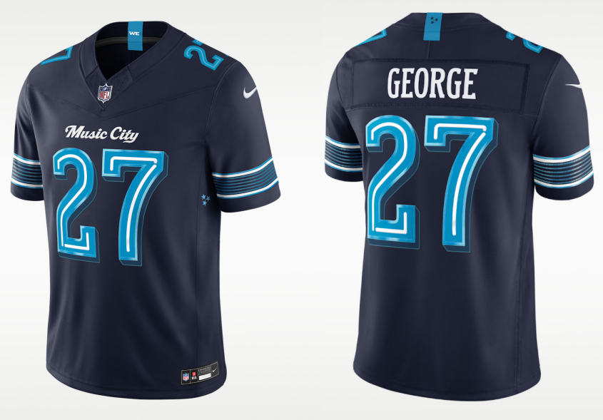 Men's Tennessee Titans #27 Eddie George Rivalries Collection Nike NFL Limited Jersey