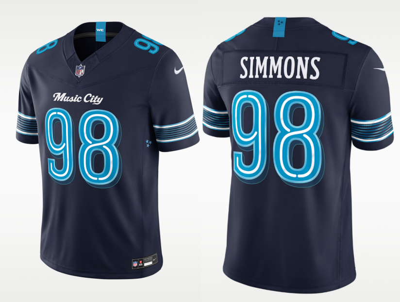 Men's Tennessee Titans #98 Jeffery Simmons Rivalries Collection Nike NFL Limited Jersey