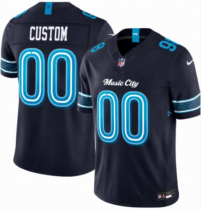 Tennessee Titans Custom Navy 2026 F.U.S.E. ‘Music City’ Rivalries Collection Limited Stitched Football Jersey