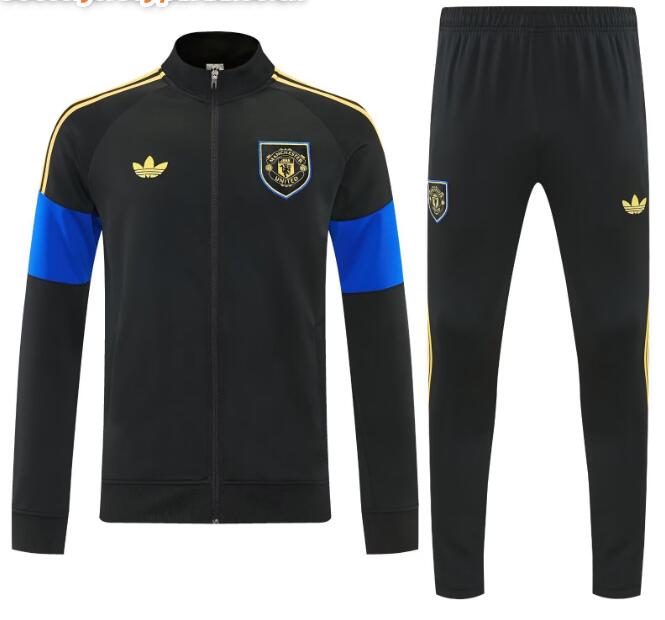 Manchester United 2026-27 Tracksuits Black Blue Training Jacket and Pants