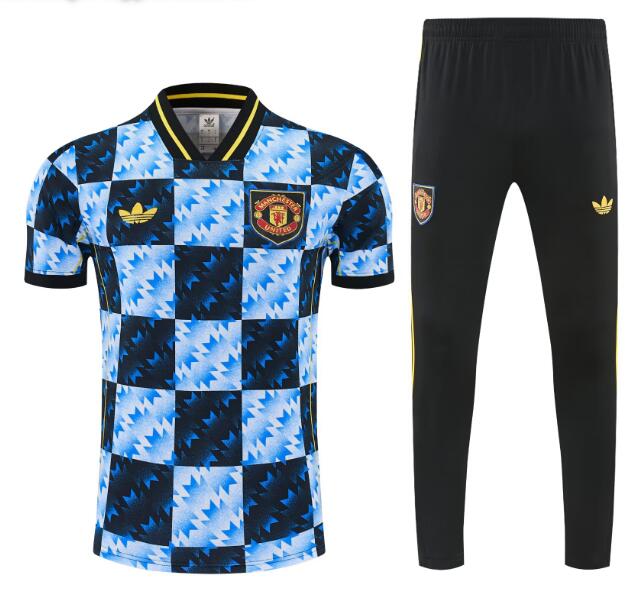 Manchester United 2026-27 Training Kits Blue Suit Shirt and Pants