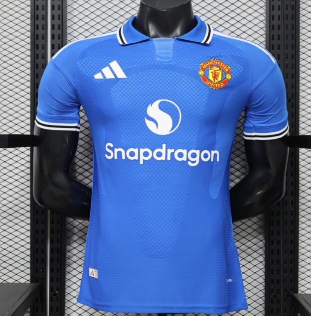 Men Manchester United 2026-27 Special Edition Blue Soccer Jersey Player Version