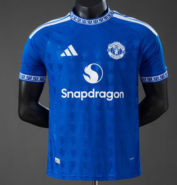 Men Manchester United 2026-27 Special Edition Blue White Soccer Jersey Player Version