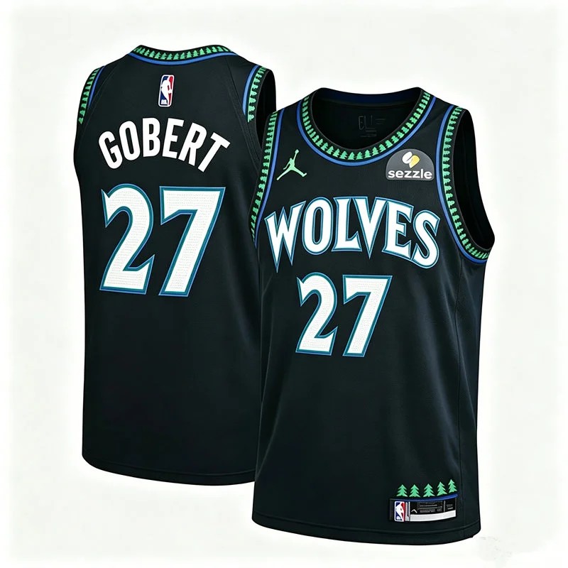Men's Minnesota Timberwolves #27 Rudy Gobert 2026-27 Black Statement Classic Reimagined Jersey