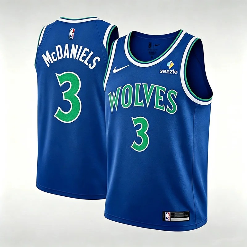 Men's Minnesota Timberwolves #3 Jaden McDaniels 2026-27 Blue Icon Edition Swingman Jersey