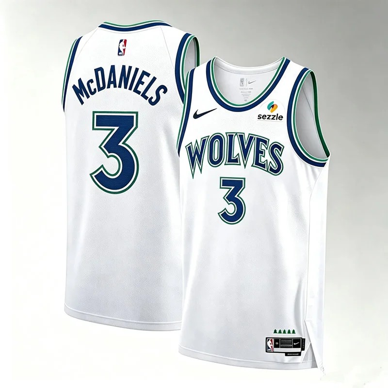 Men's Minnesota Timberwolves #3 Jaden McDaniels 2026-27 White Association Edition Swingman Jersey