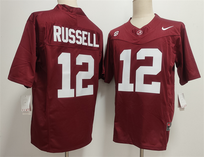Men's Alabama Crimson Tide #12 Keelon Russell Red 2026 F.U.S.E Stitched Football Jersey