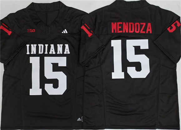Men's Indiana Hoosiers #15 Fernando Mendoza Black F.U.S.E. Stitched Basketball Jersey