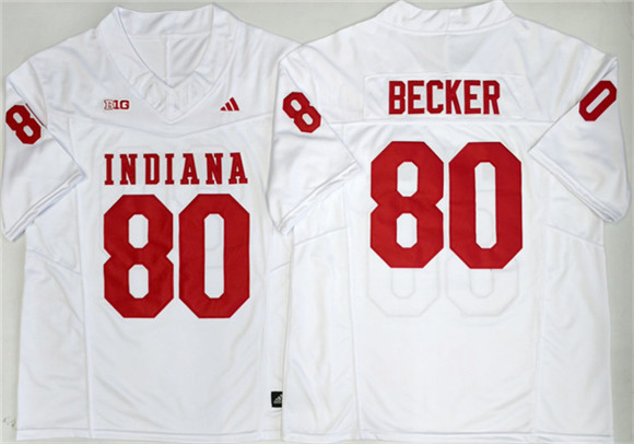 Men's Indiana Hoosiers #80 Charlie Becker White 2026 F.U.S.E. Stitched Basketball Jersey