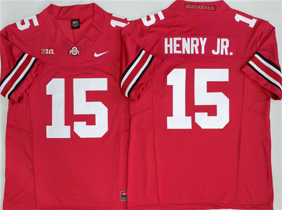 Men's Ohio State Buckeyes #15 Chris Henry Jr Red 2025 F.U.S.E. Limited Stitched Jersey