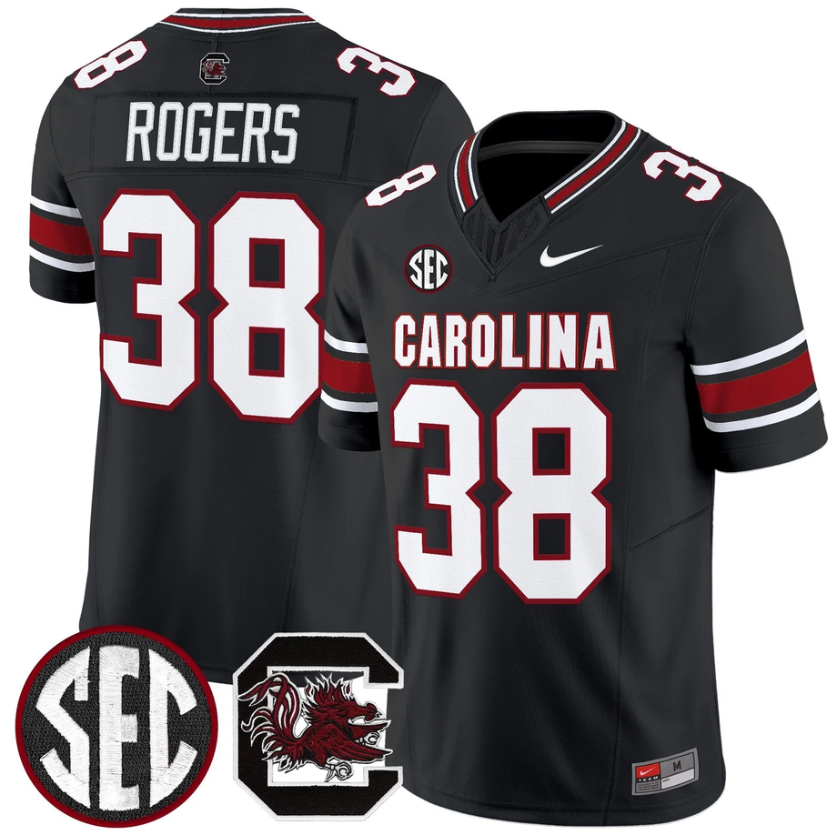 Men's South Carolina Fighting Gamecocks #38 George Rogers Black 2026 F.U.S.E. Stitched Nike Jersey