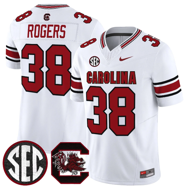 Men's South Carolina Fighting Gamecocks #38 George Rogers White 2026 F.U.S.E. Stitched Nike Jersey