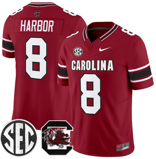 Men's South Carolina Fighting Gamecocks #8 Nyck Harbor Garnet 2026 F.U.S.E. Stitched Nike Jersey