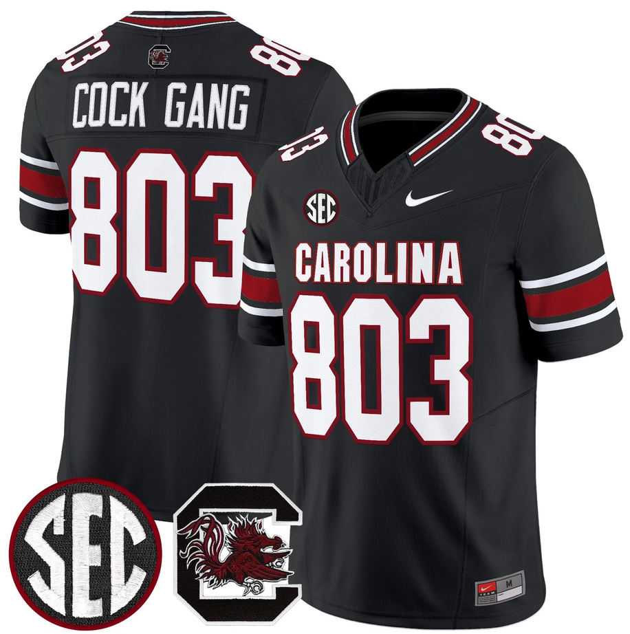 Men's South Carolina Fighting Gamecocks #803 Cock Gang Black 2026 F.U.S.E. Stitched Nike Jersey